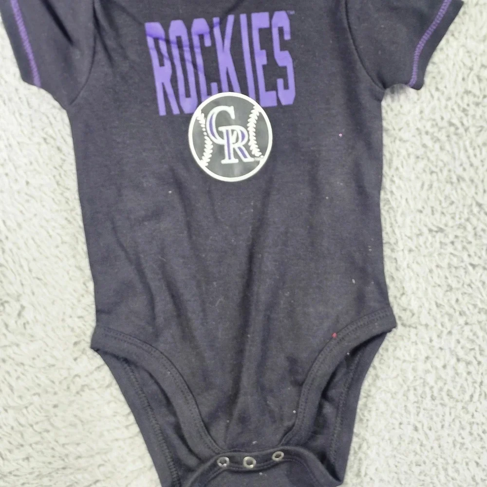 Colorado Rockies Shirt Bodysuit Boys 6-9 Months MLB Baseball Genuine Merchandise